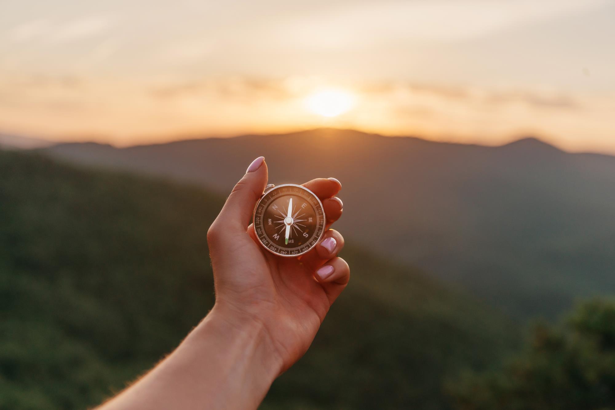 compass summer mountains